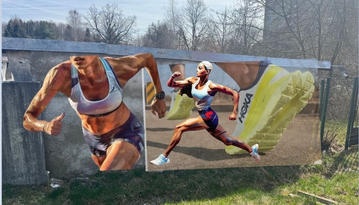 Probarvené sportování na atletickém stadionu