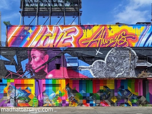 Graffiti legální zeď pro tvorbu street art veřejnosti