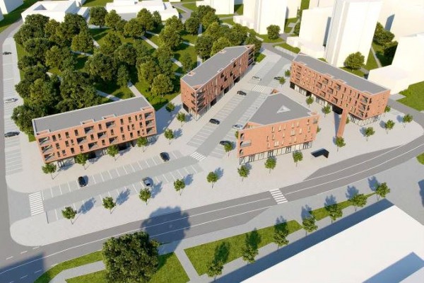 Revitalizace náměstí ČSM - Bílé stánky